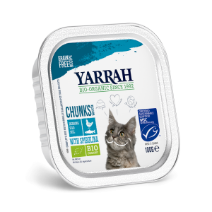 Yarrah Graanvrij Natvoer voor Katten - 100g kuipje