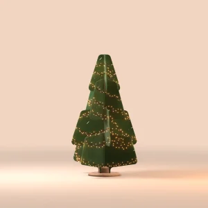 Jingle Tree duurzame design kerstboom van vilt met lichtjes, in maat medium, kleur groen